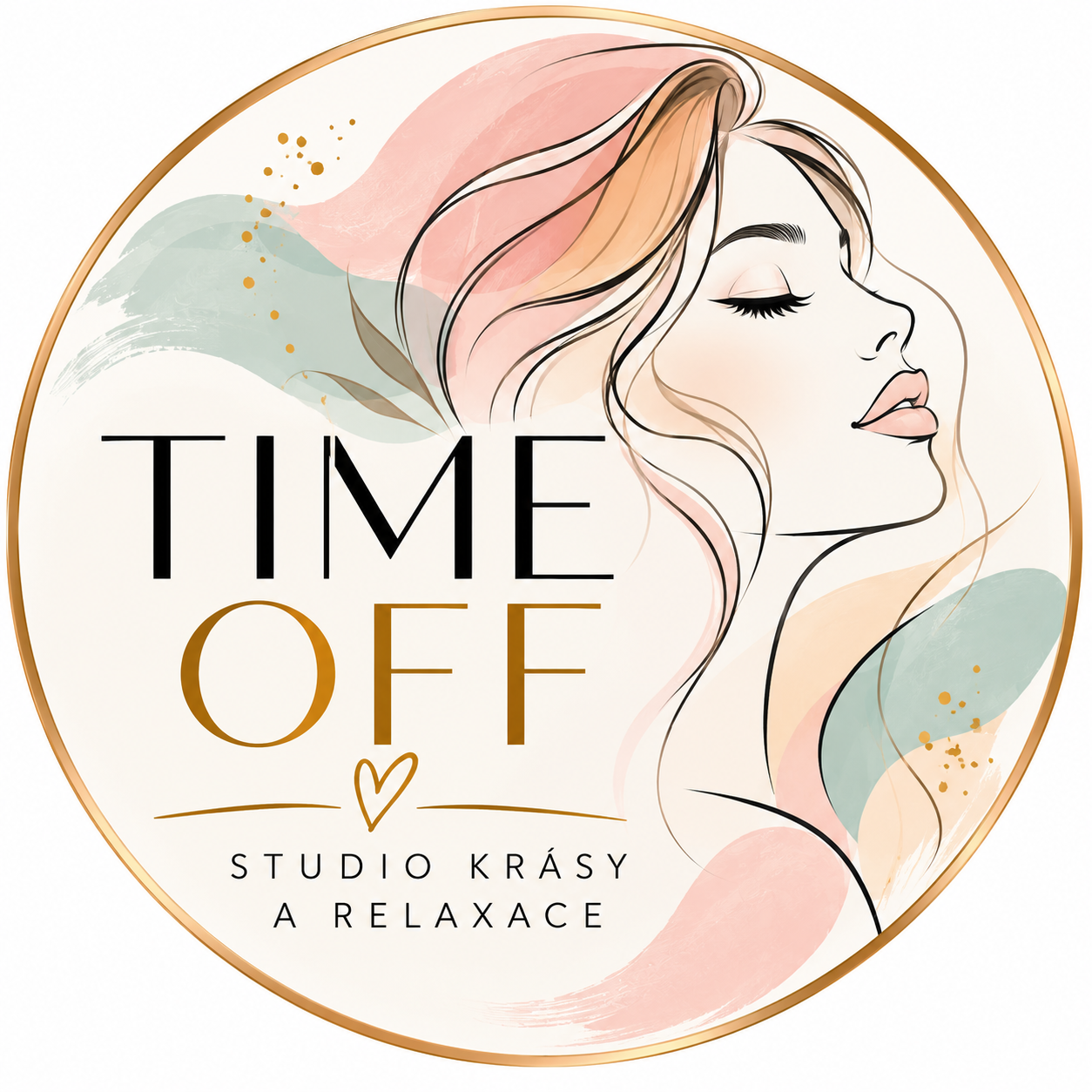 elegantní logo studia krásy time off